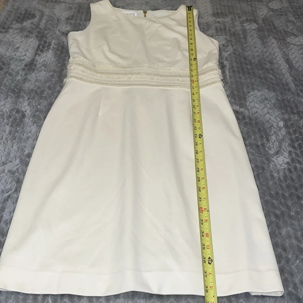 Sara Campbell Sleeveless Dress. Lined. Fringe waist. Size Medium. - Picture 4 of 12